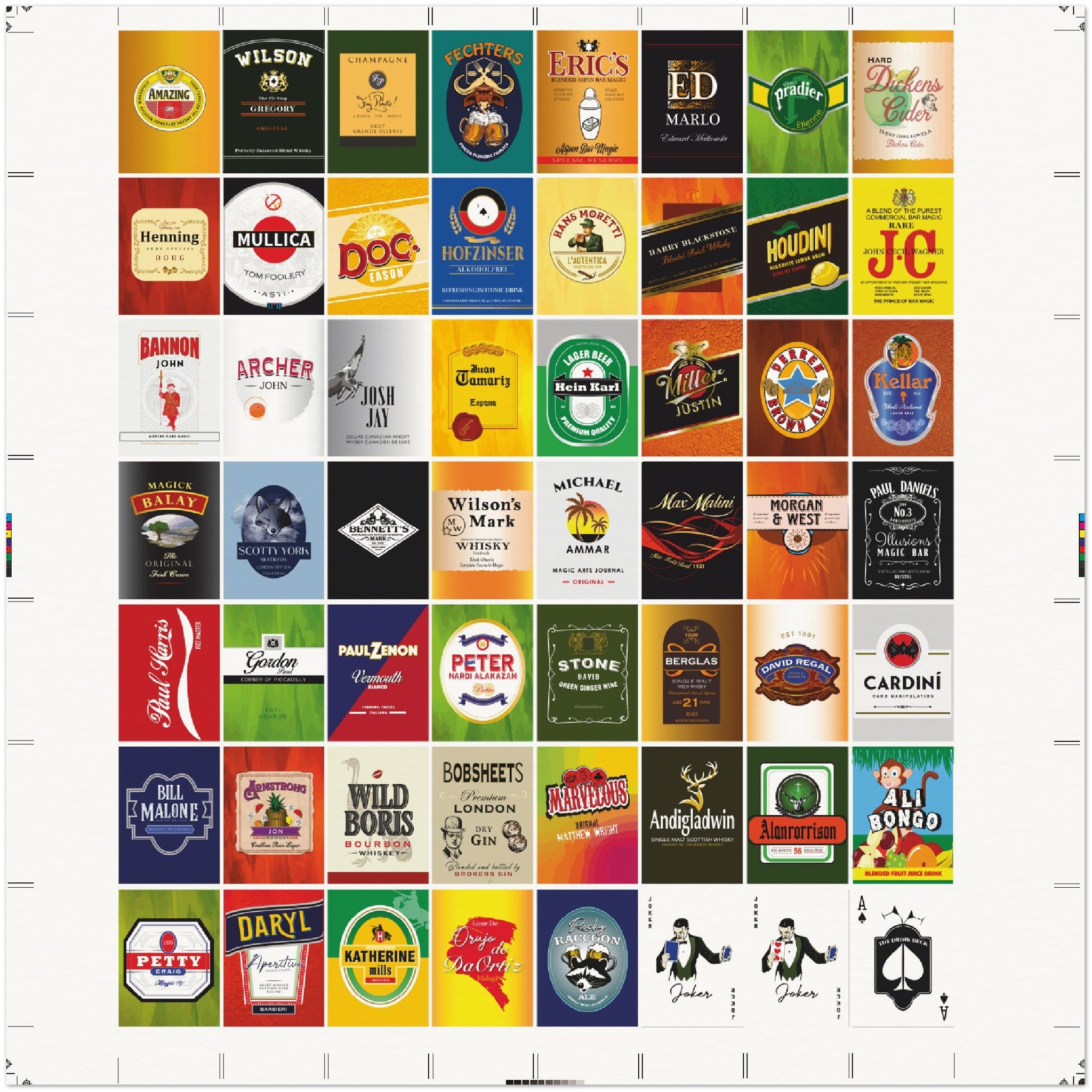 The Drink Deck - Cut Sheet - Wall Art